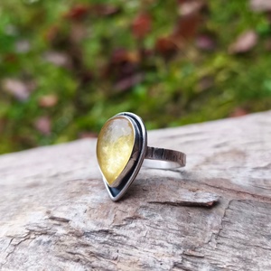 Ezüst Lepidolit gyűrű - ékszer - gyűrű - statement gyűrű - Meska.hu