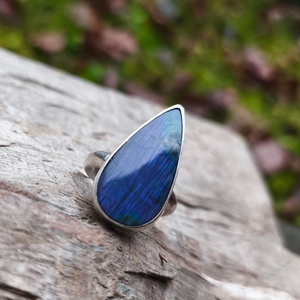 Ezüst Labradorit gyűrű - ékszer - gyűrű - Meska.hu