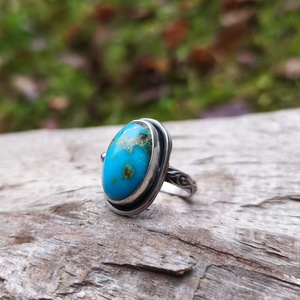 Ezüst Türkiz gyűrű - ékszer - gyűrű - szoliter gyűrű - Meska.hu