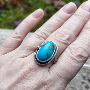 Ezüst Türkiz gyűrű - ékszer - gyűrű - szoliter gyűrű - Meska.hu