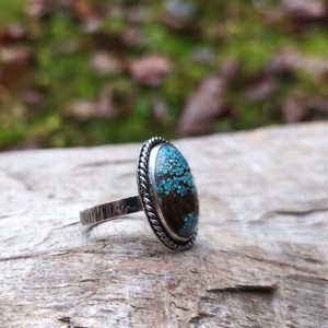 Ezüst Türkiz gyűrű - ékszer - gyűrű - szoliter gyűrű - Meska.hu