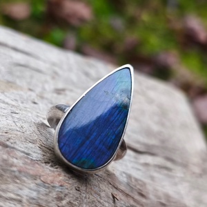 Ezüst Labradorit gyűrű, Ékszer, Gyűrű, Statement gyűrű, Ékszerkészítés, Ötvös, MESKA