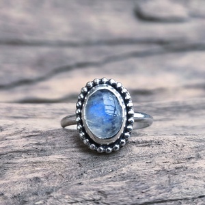 Ezüst Holdkő gyűrű, Ékszer, Gyűrű, Vékony gyűrű, Ékszerkészítés, Ötvös, MESKA