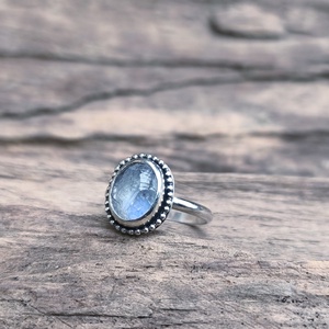 Ezüst Holdkő gyűrű - ékszer - gyűrű - vékony gyűrű - Meska.hu