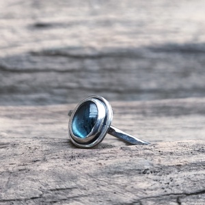 Ezüst Kianit gyűrű - ékszer - gyűrű - szoliter gyűrű - Meska.hu