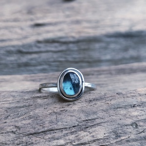 Ezüst Kianit gyűrű - ékszer - gyűrű - szoliter gyűrű - Meska.hu