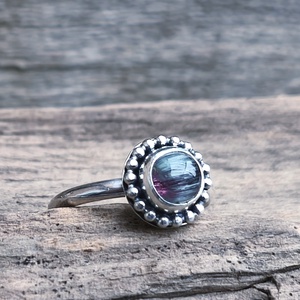 Ezüst Dinnye Turmalin gyűrű, Ékszer, Gyűrű, Szoliter gyűrű, Ékszerkészítés, Ötvös, MESKA