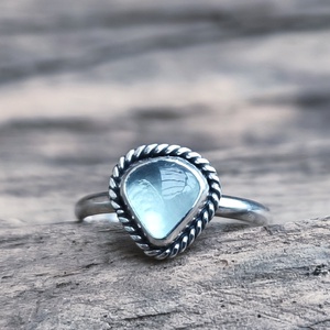 Ezüst Akvamarin gyűrű - Meska.hu