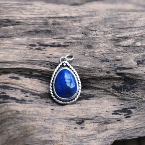 Ezüst Lápisz Lazuli medál - ékszer - nyaklánc - medál - Meska.hu