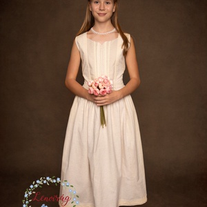 Lenvászon ruha  - ruha & divat - babaruha & gyerekruha - ruha - Meska.hu