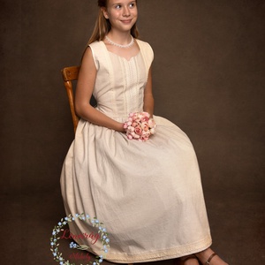 Lenvászon ruha  - ruha & divat - babaruha & gyerekruha - ruha - Meska.hu