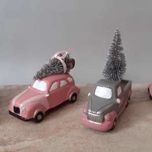 VW bogárhátú, kisautó, pick-up, karácsonyi, adventi dekoráció, 8cm - Meska.hu