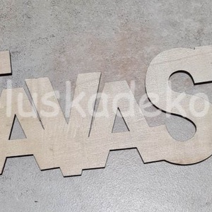 Tavasz fafelirat, natúr, lézervágott dekorációs kiegészítő, 24 x 8 cm, Kellékek & szerszámok, Dekorációs kellékek, Figurák, Virágkötés, MESKA