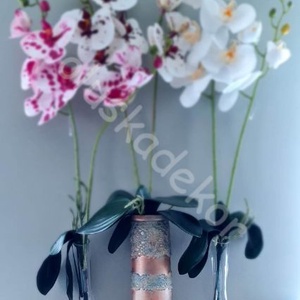 Orchidea, phalaenopsis, élethű, levéllel, légzőgyökér, 2 ág, REAL TOUCH, gumi, Kellékek & szerszámok, Dekorációs kellékek, Egyéb kellékek, Mindenmás, MESKA