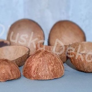 SZT-9043. Kókuszdió héj natúr és havas    4db/cs.  - kellékek & szerszámok - dekorációs kellékek - egyéb kellékek - Meska.hu