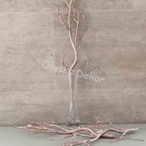 Kopasz ág, metál rosegold, karácsonyi dekorációs műnövény, 42cm, Kellékek & szerszámok, Dekorációs kellékek, Figurák, Virágkötés, MESKA