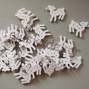 Őzike, Bambi, fehér, lézervágott, karácsonyi, adventi hobby, kreatív, dekor termék, 3cm - Meska.hu