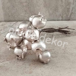 Csipkebogyó pick, karácsonyi, dekorációs alapanyag, ezüst, pezsgő, piros, arany metál szín - karácsony - karácsonyi lakásdekoráció - karácsonyi ajtódíszek - Meska.hu