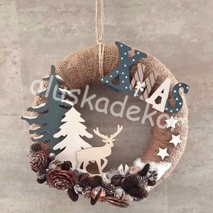 Adventi, karácsonyi koszorú szett, kopogtató, ajtódísz, asztaldísz - karácsony - karácsonyi lakásdekoráció - karácsonyi ajtódíszek - Meska.hu
