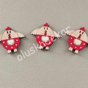 Csibené és csibefi, öntapadós fafigura - kellékek & szerszámok - dekorációs kellékek - egyéb kellékek - Meska.hu