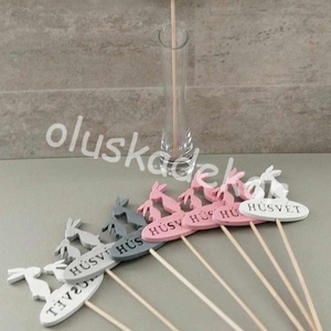 Nyusziapó húsvéti fa beszúró, lézervágott dekorációs kiegészítő - kellékek & szerszámok - dekorációs kellékek - egyéb kellékek - Meska.hu