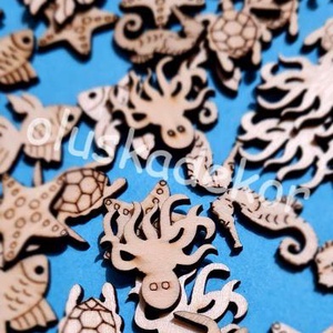 Fa tenger gyümölcsei, polip, tengeri csillag, csikóhal, teknős, hal, dekor, 10db/cs. - Meska.hu