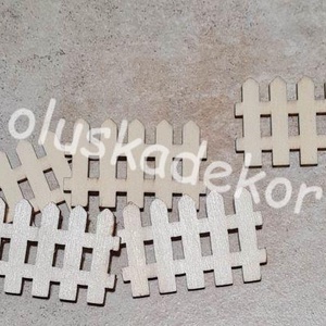 mini kerítés fehér és natúr színben  - kellékek & szerszámok - dekorációs kellékek - figurák - Meska.hu