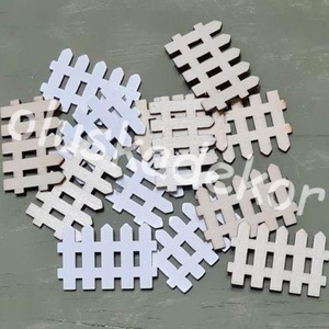 mini kerítés fehér és natúr színben  - kellékek & szerszámok - dekorációs kellékek - figurák - Meska.hu