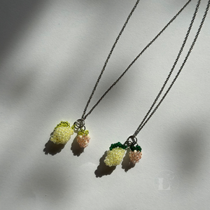 PinkLemonade 2charm nyaklánc-Citrom - Meska.hu