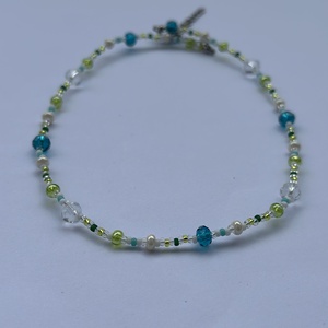 Choker- Zakynthos, Ékszer, Nyaklánc, Gyöngyös nyaklánc, Ékszerkészítés, Gyöngyfűzés, gyöngyhímzés, MESKA