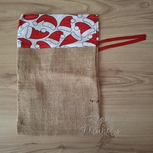 Ajándékzsák, Karácsony, Karácsonyi ajándékozás, Karácsonyi ajándékcsomagolás, Varrás, MESKA