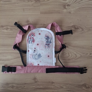 Játék csatos babahordozó, hattyú-unikornis, Játék & Sport, Baba & babaház, Babaruha, babakellék, Varrás, MESKA