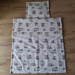 Ovis bélelt ágynemű, erdei állatos,  szürkés barna - játék & sport - ovis felszerelés - ovis ágynemű - Meska.hu