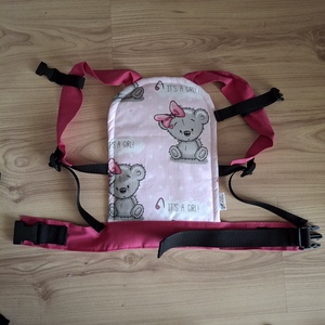 Játék csatos babahordozó, lány macis - játék & sport - baba & babaház - babaruha, babakellék - Meska.hu