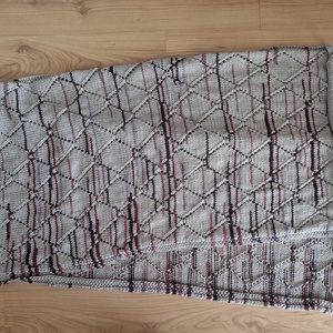 Kézzel kötött sál, lila-szürke, Ruha & Divat, Sál, Sapka, Kendő, Sál, Kötés, MESKA