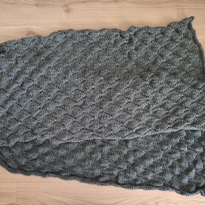 Kézzel kötött sál, fekete-fehér, Ruha & Divat, Sál, Sapka, Kendő, Sál, Kötés, MESKA