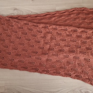 Kézzel kötött sál, rozsda színű, Ruha & Divat, Sál, Sapka, Kendő, Sál, Kötés, MESKA