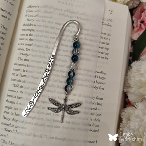 Könyvjelző szitakötő függővel, Könyv & Zene, Könyvjelző, Ékszerkészítés, MESKA