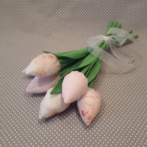 Textil tulipán - otthon & lakás - dekoráció - virágdísz és tartó - csokor & virágdísz - Meska.hu