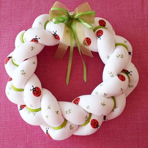 Katicás tavaszi kopogtató - otthon & életmód - dekoráció - ajtó- és ablak dekoráció - ajtódísz & kopogtató - Meska.hu