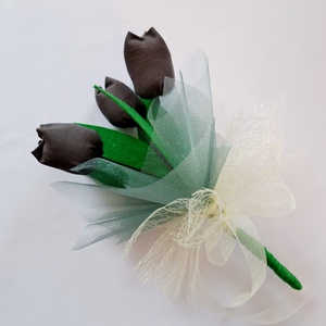 3 szálas tulipán csokor - otthon & lakás - dekoráció - virágdísz és tartó - csokor & virágdísz - Meska.hu