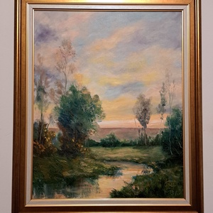 Ma estefelé c. festmény, Művészet, Festmény, Olajfestmény, Festészet, MESKA