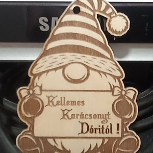 Törpés Kellemes Karácsonyt, köszönet, névreszoló dísz. - Meska.hu