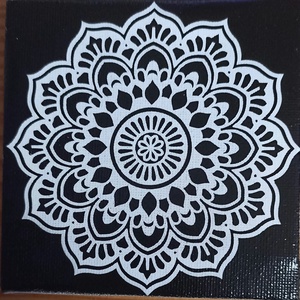 Mandala_feszített vászonon., Otthon & Életmód, Dekoráció, Spiritualitás, Mandala, Gravírozás, pirográfia, MESKA