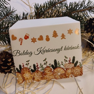 Karácsonyi mintás virágmagos miniboríték, mézeskalácsos - karácsony - karácsonyi ajándékozás - karácsonyi képeslap, üdvözlőlap, ajándékkísérő - Meska.hu