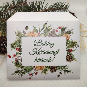 Karácsonyi mintás virágmagos miniboríték, 3 - karácsony - karácsonyi ajándékozás - karácsonyi képeslap, üdvözlőlap, ajándékkísérő - Meska.hu