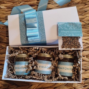 Exkluzív mézválogatás ajándékcsomag � személyre szabható, Élelmiszer, Gourmet ajándékcsomag, Fotó, grafika, rajz, illusztráció, Papírművészet, MESKA