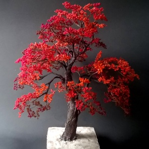 Vörös gyöngyfa rendelhető - otthon & életmód - dekoráció - asztal és polc dekoráció - bonsai - Meska.hu