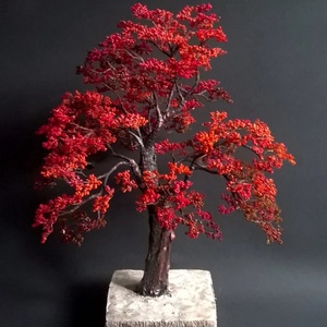 Vörös gyöngyfa rendelhető - otthon & életmód - dekoráció - asztal és polc dekoráció - bonsai - Meska.hu