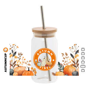 Őszi mintás öntapadó pohárfólia / pohármatrica - AUTUMNCUP (Starbucks pohár) - otthon & életmód - konyhafelszerelés, tálalás - tálalás - pohár - Meska.hu